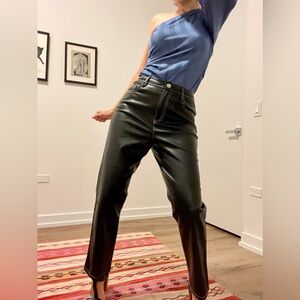 STAUD black faux leather pants. Size 8.